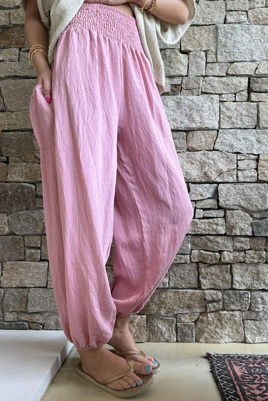 Basso Shirring Balloon Pant Rose